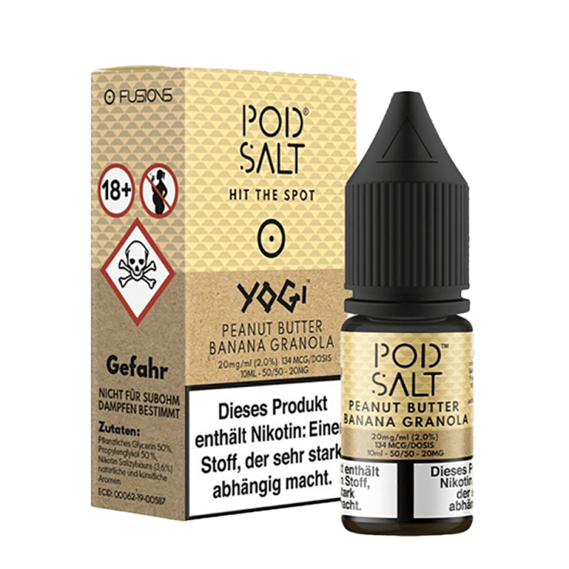 Pod Salt Fusion - Peanut Butter Banana Granola - 10ml Liquid Nikotinsalz