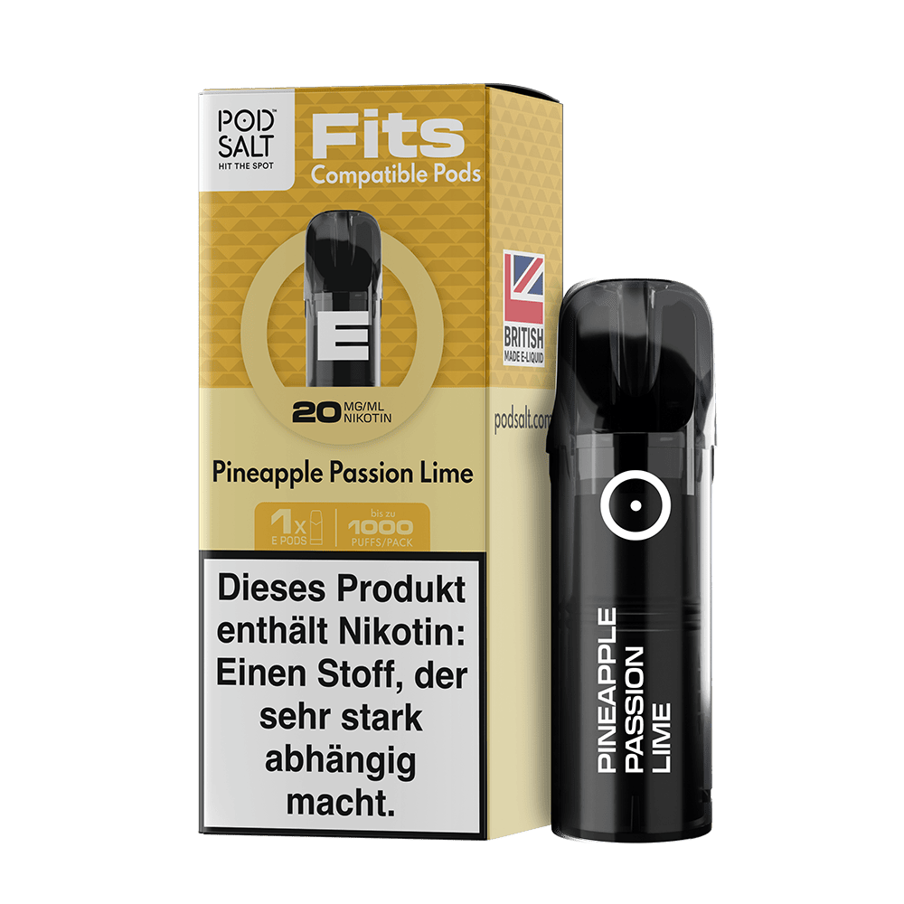 Pod Salt Fits Pods – Pineapple Passion Lime – 20mg – 2ml (3 Stück)