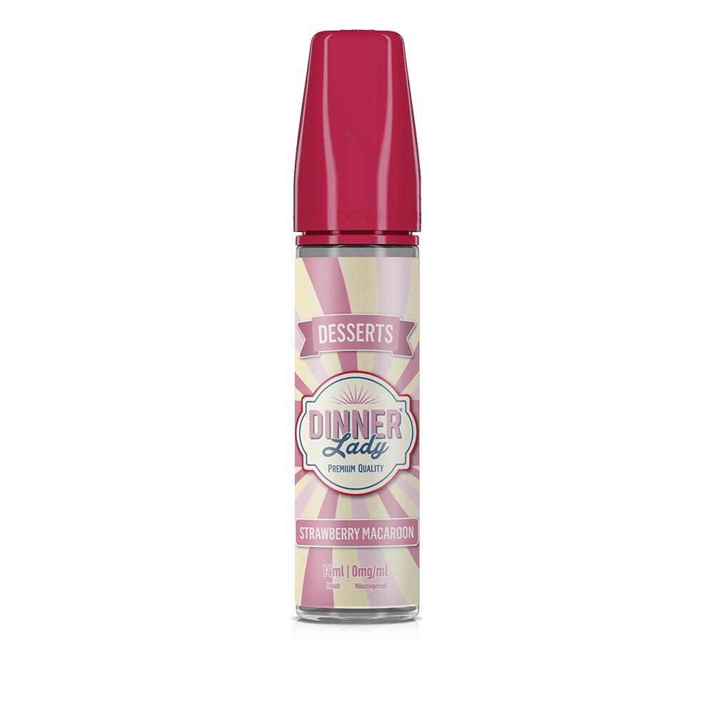 Dinner Lady Desserts Aroma Longfill - Strawberry Macaroon - 14ml in 60ml Flasche