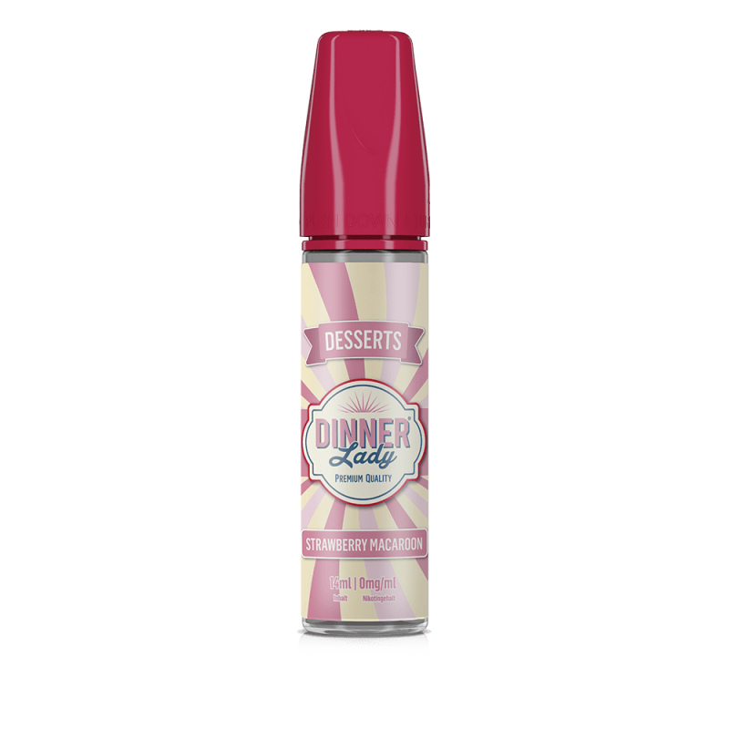 Dinner Lady Desserts Aroma Longfill - Strawberry Macaroon - 14ml in 60ml Flasche