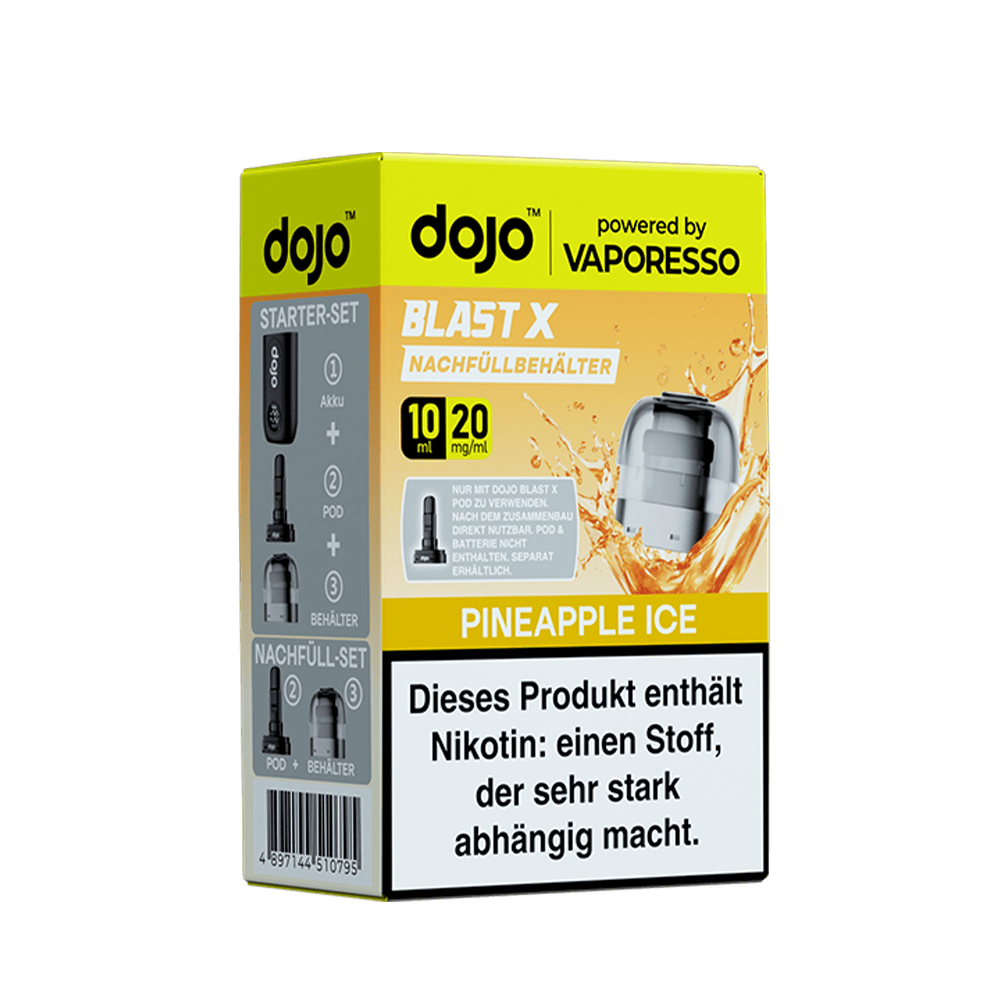 Vaporesso dojo Blast X Pods – Pineapple Ice – 20mg – 10ml (1 Stück)