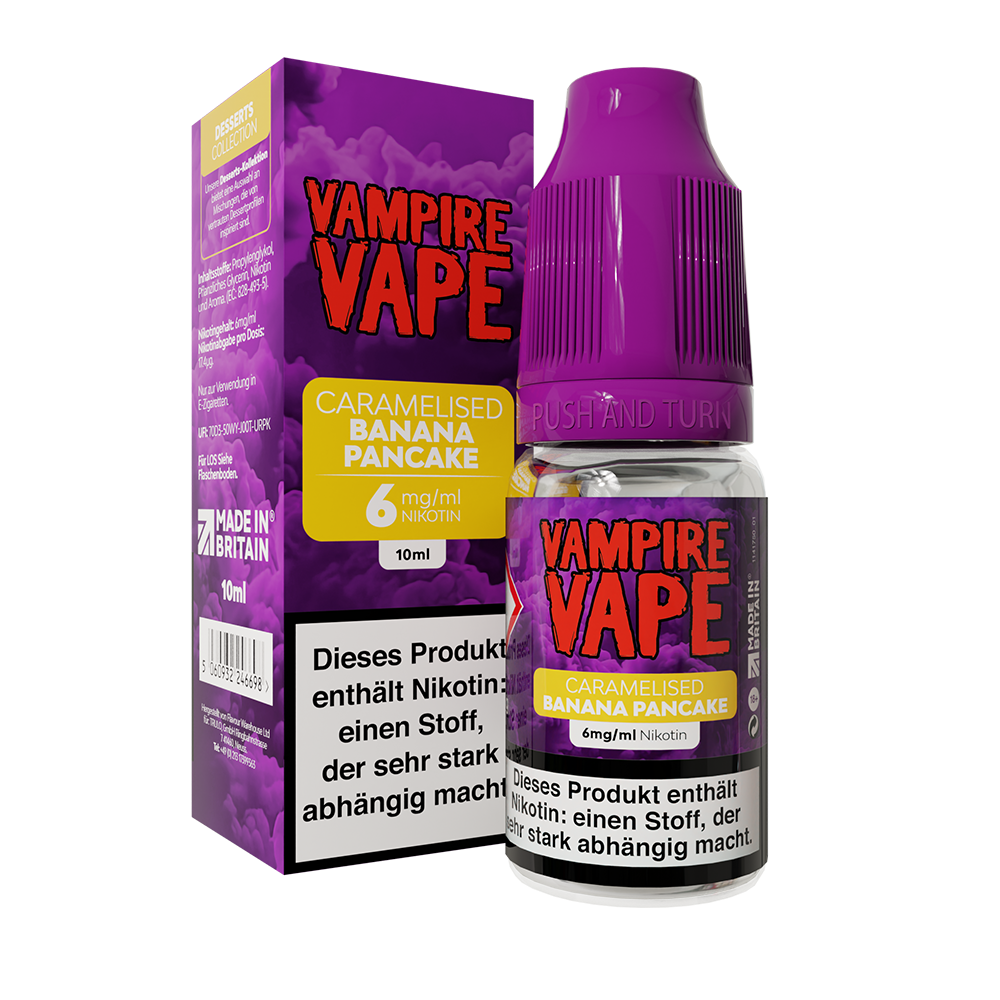 Vampire Vape Caramelised Banana Pancake Liquid 10ml 6mg