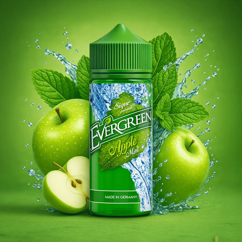 Evergreen Longfill - Apple Mint - 8ml Aroma in 120ml Flasche