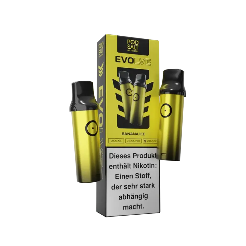 2x Pod Salt Evolve Einweg Pod - Banana Ice - 20mg Nikotinsalz 2ml