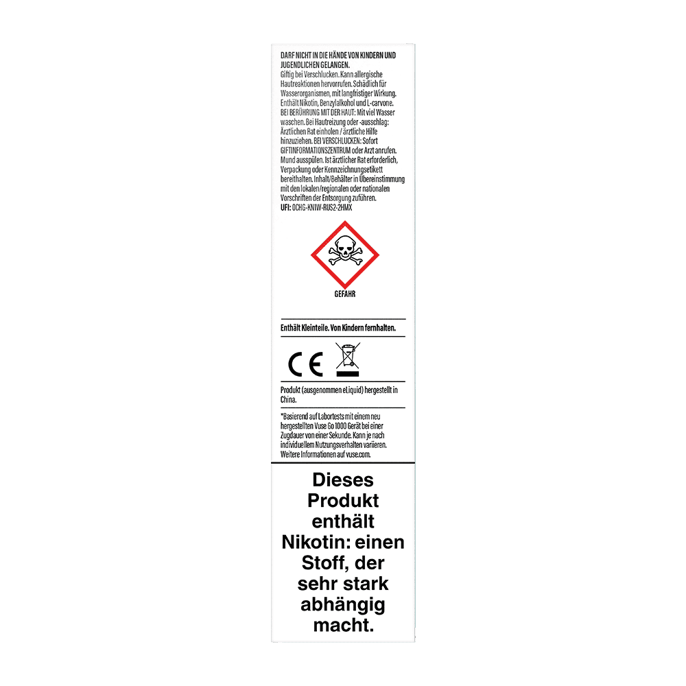 Vuse GO 1000 Peppermint Ice Einweg E-Zigarette 20mg