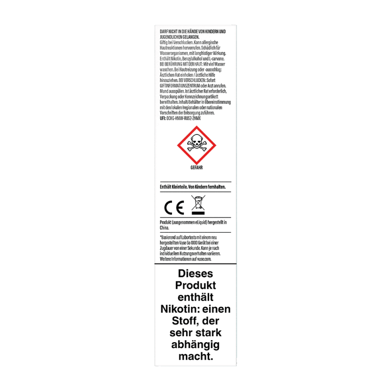 Vuse GO 1000 Peppermint Ice Einweg E-Zigarette 20mg