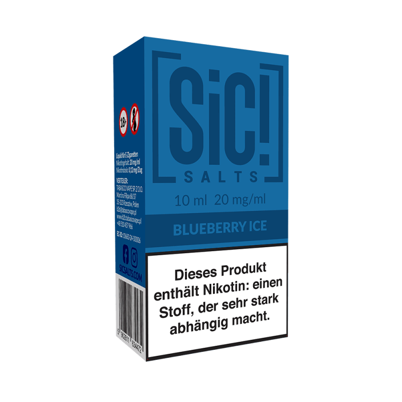 SIC Nikotinsalz - Blueberry Ice -10ml Liquid 20mg