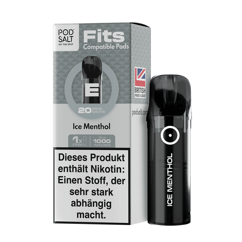 3x Pod Salt Fits Pods Einweg Pod - Ice Menthol - 20mg Nikotinsalz 2ml