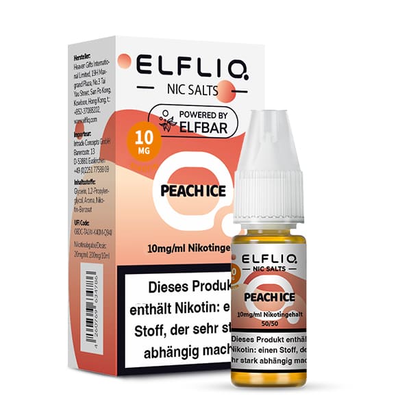 Elfliq by Elfbar Nikotinsalz - Peach Ice - Liquid 10ml