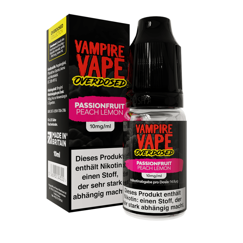Vampire Vape Nikotinsalz - Passionsfruit Peach Lemon - Liquid 10mg 10ml