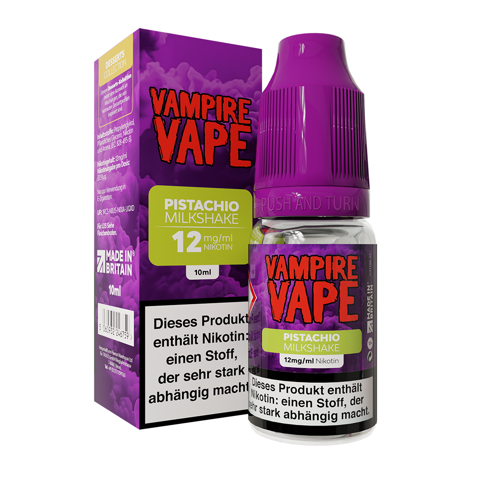 Vampire Vape Pistachio Milkshake Liquid 10ml 12mg