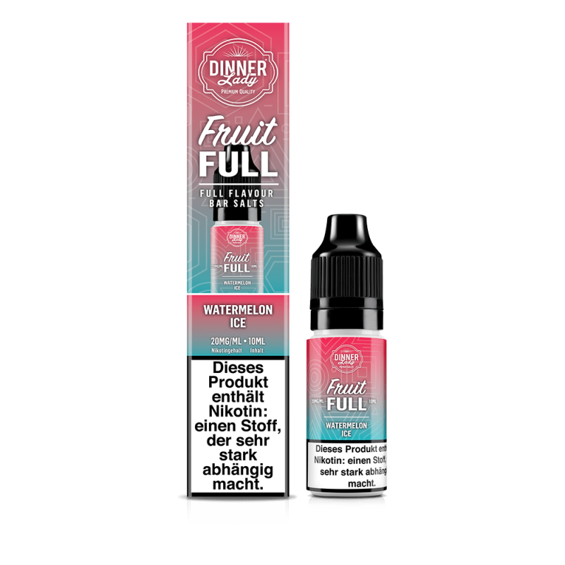 Dinner Lady Fruit Full Nikotinsalz - Watermelon Ice - 10ml Liquid 20mg