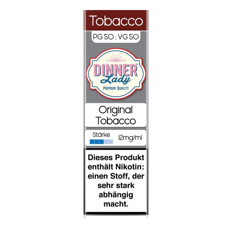 Dinner Lady Liquid - Original Tobacco - 50/50 10ml 12mg
