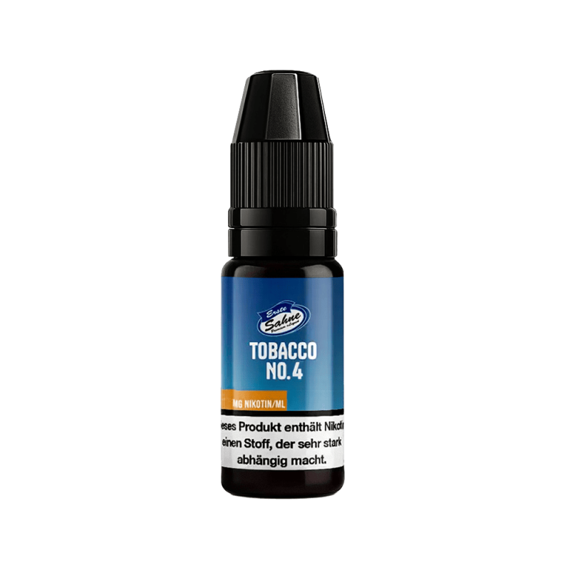 Erste Sahne Liquid - Tobacco no4 - 10ml, E-Liquid, Tabak, No.4, Nikotinmol, Flasche, E-Liquid, Tabak, No.4, Nikotinfrei?, Vaping-Flüssigkeit, E-Liquid, Tabak, No.4, Nikotinhaltig, Flasche, E-Liquid, Tabak, No.4, Nikotin, Flasche