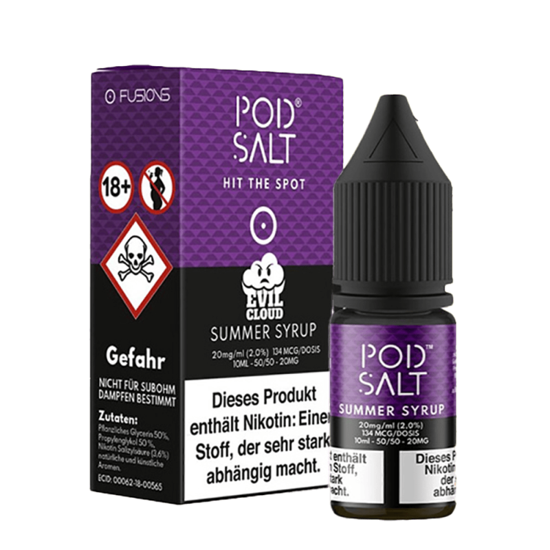 Pod Salt Fusion - Summer Syrup - 10ml Liquid 20mg Nikotinsalz