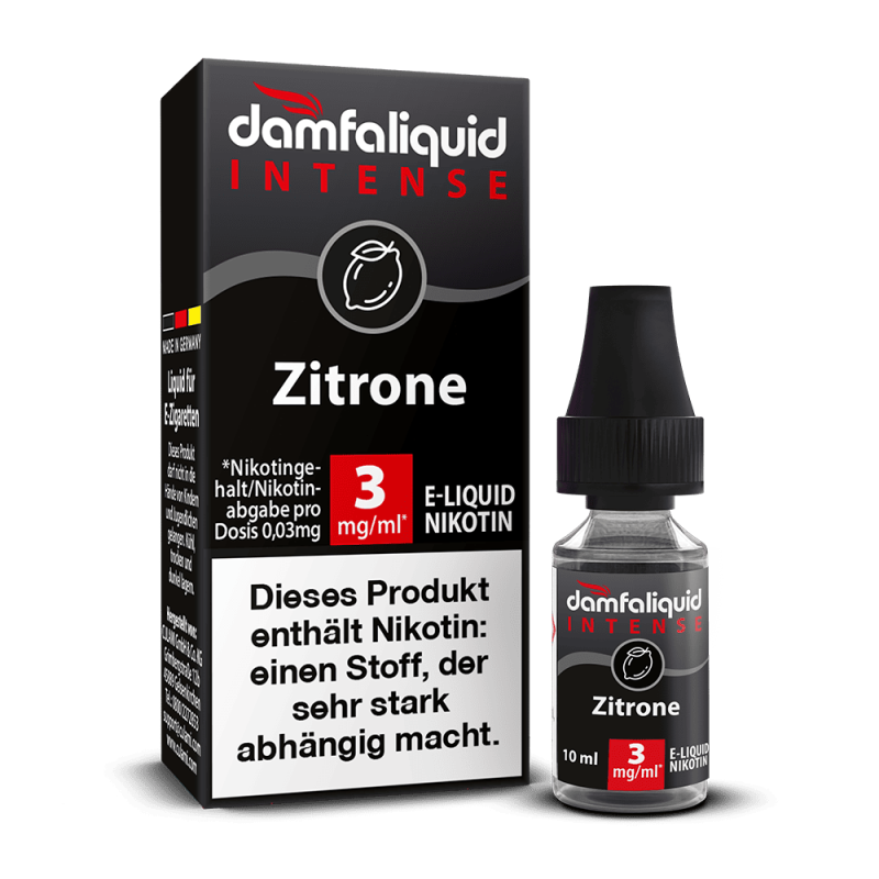 damfaliquid - Zitrone 3mg 10ml INTENSE