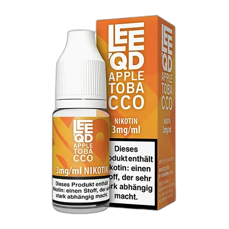 LEEQD Tabak Apple Tobacco 10ml 3mg Liquid
