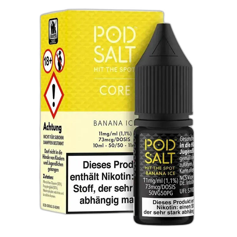 Pod Salt Core Nikotinsalz - Banana Ice - 10ml Liquid