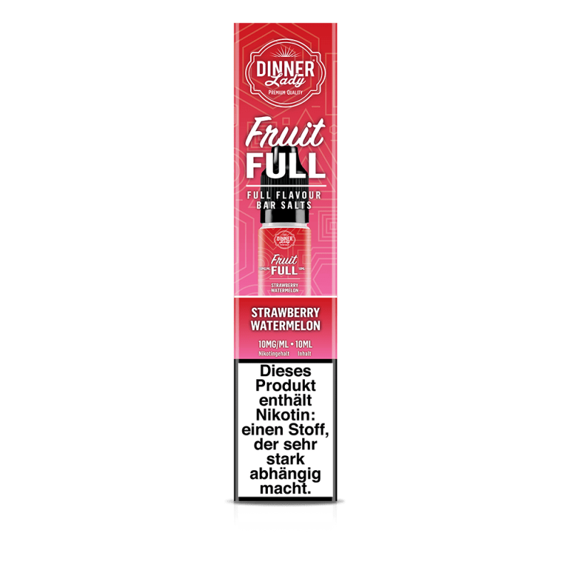 Dinner Lady Fruit Full Nikotinsalz - Strawberry Watermelon - 10ml Liquid 10mg