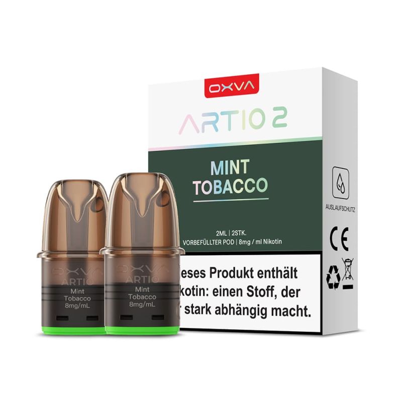 Oxva ARTIO 2 Pods – Mint Tobacco – 2ml (2 Stück) 8mg