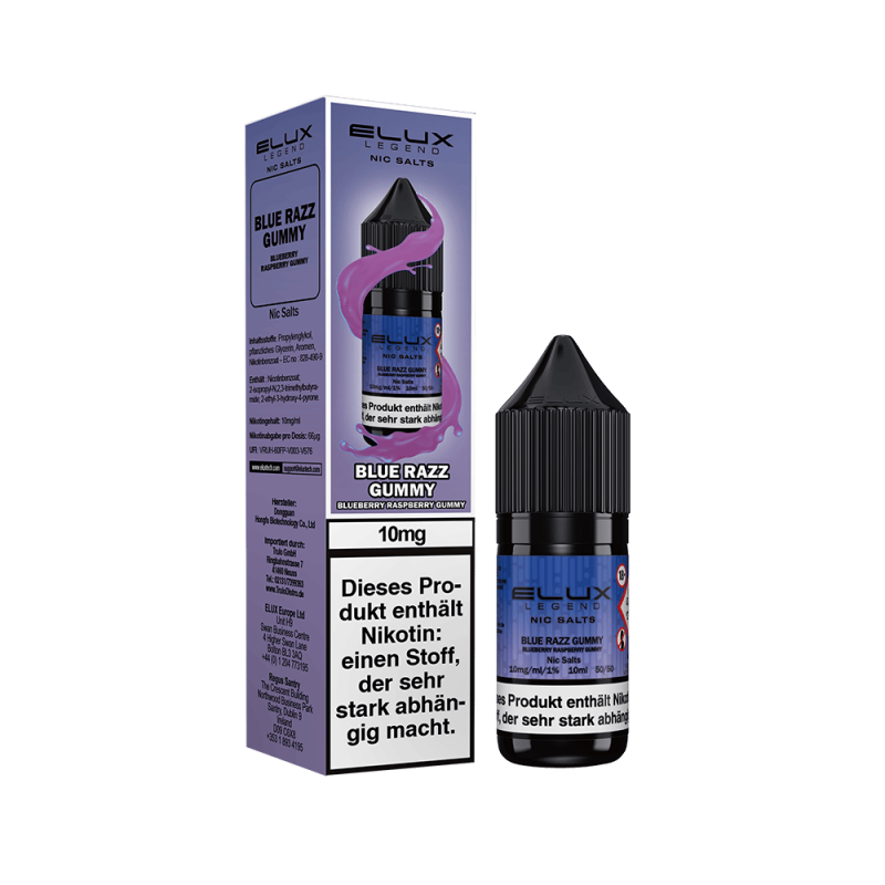 Elux Nikotinsalz - Blue Razz Gummy - Liquid 10ml