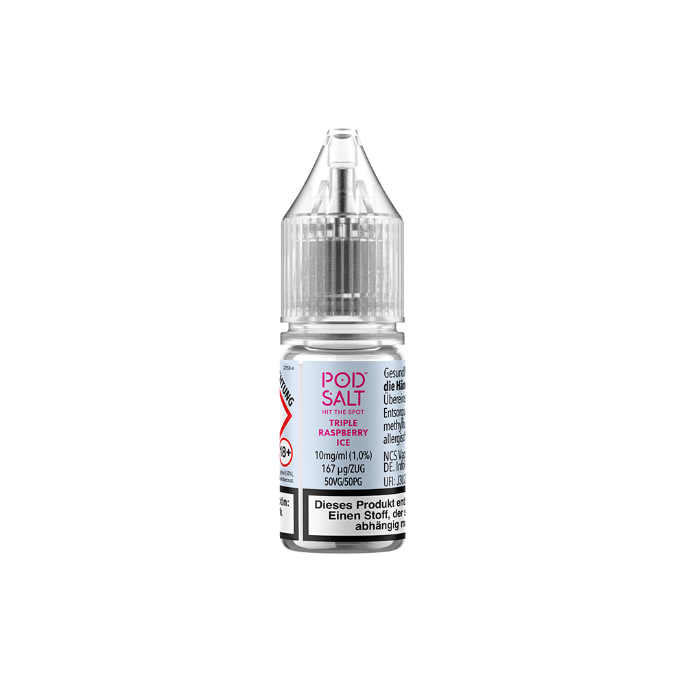 Pod Salt Xtra Nikotinsalz - Triple Raspberry Ice - Liquid 10ml 10mg