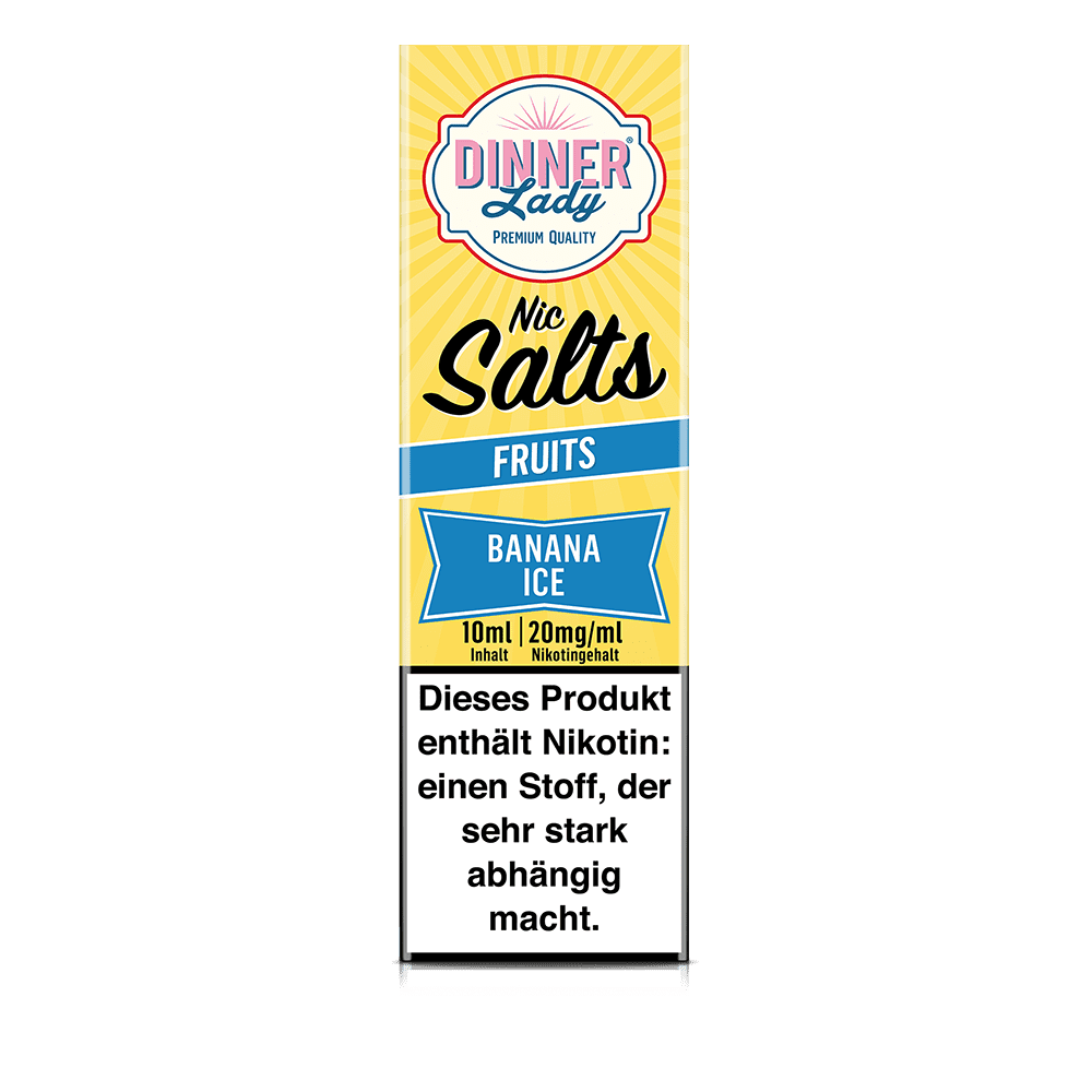 Dinner Lady Fruits Nikotinsalz - Banana Ice - 50/50 10ml Liquid 20mg