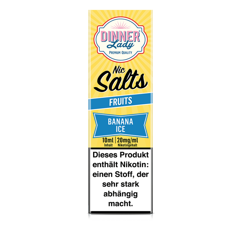 Dinner Lady Fruits Nikotinsalz - Banana Ice - 50/50 10ml Liquid 20mg