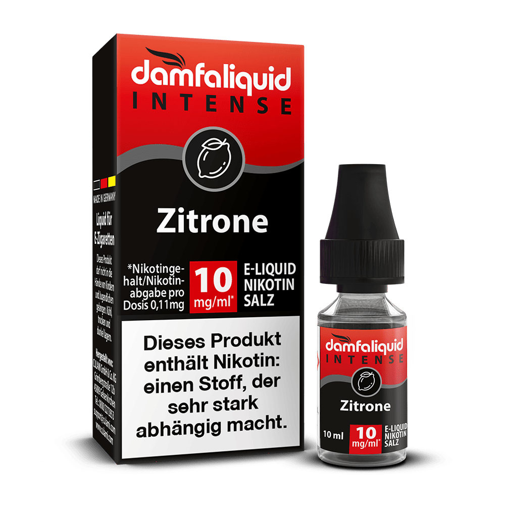 damfaliquid Nikotinsalz - Zitrone 10ml INTENSE 10mg
