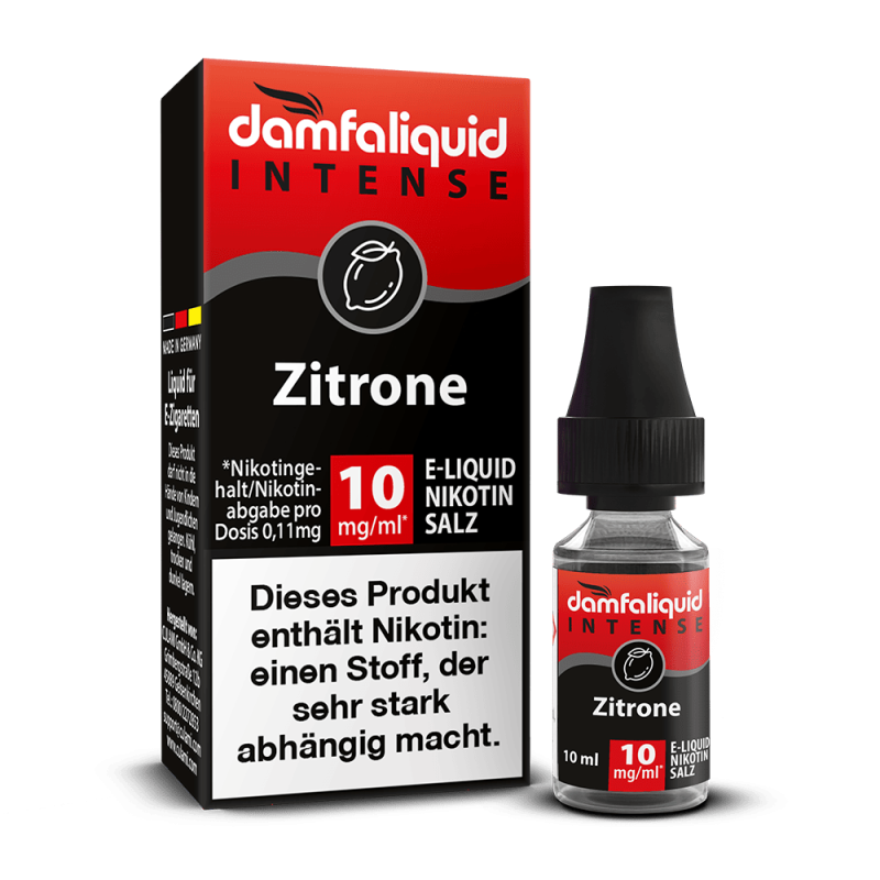 damfaliquid Nikotinsalz - Zitrone 10ml INTENSE 10mg