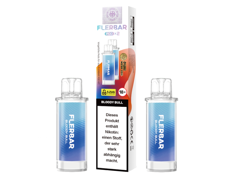 Flerbar Pod (2 Stk.) Bloody Bull 20mg