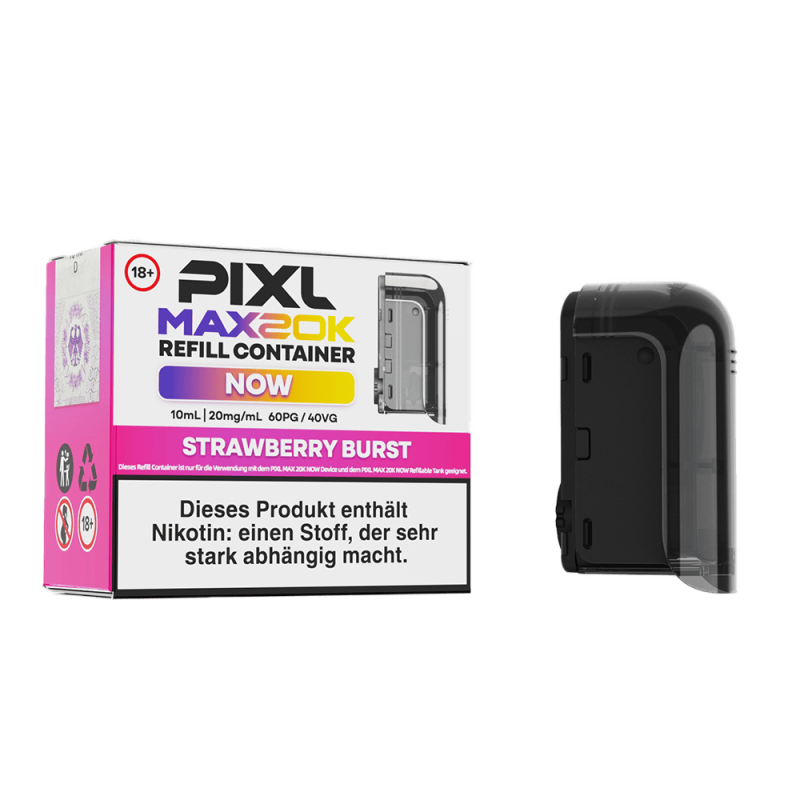 PIXL MAX 20K Einweg Pod - Strawberry Burst - 20 mg Nikotinsalz 10ml