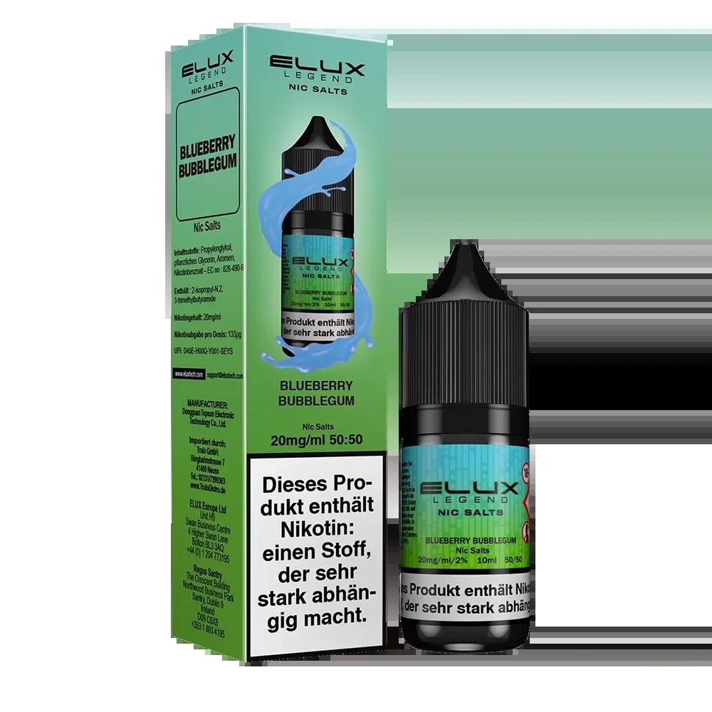 Elux Nikotinsalz - Blueberry Bubblegum - Liquid 10mg 10ml