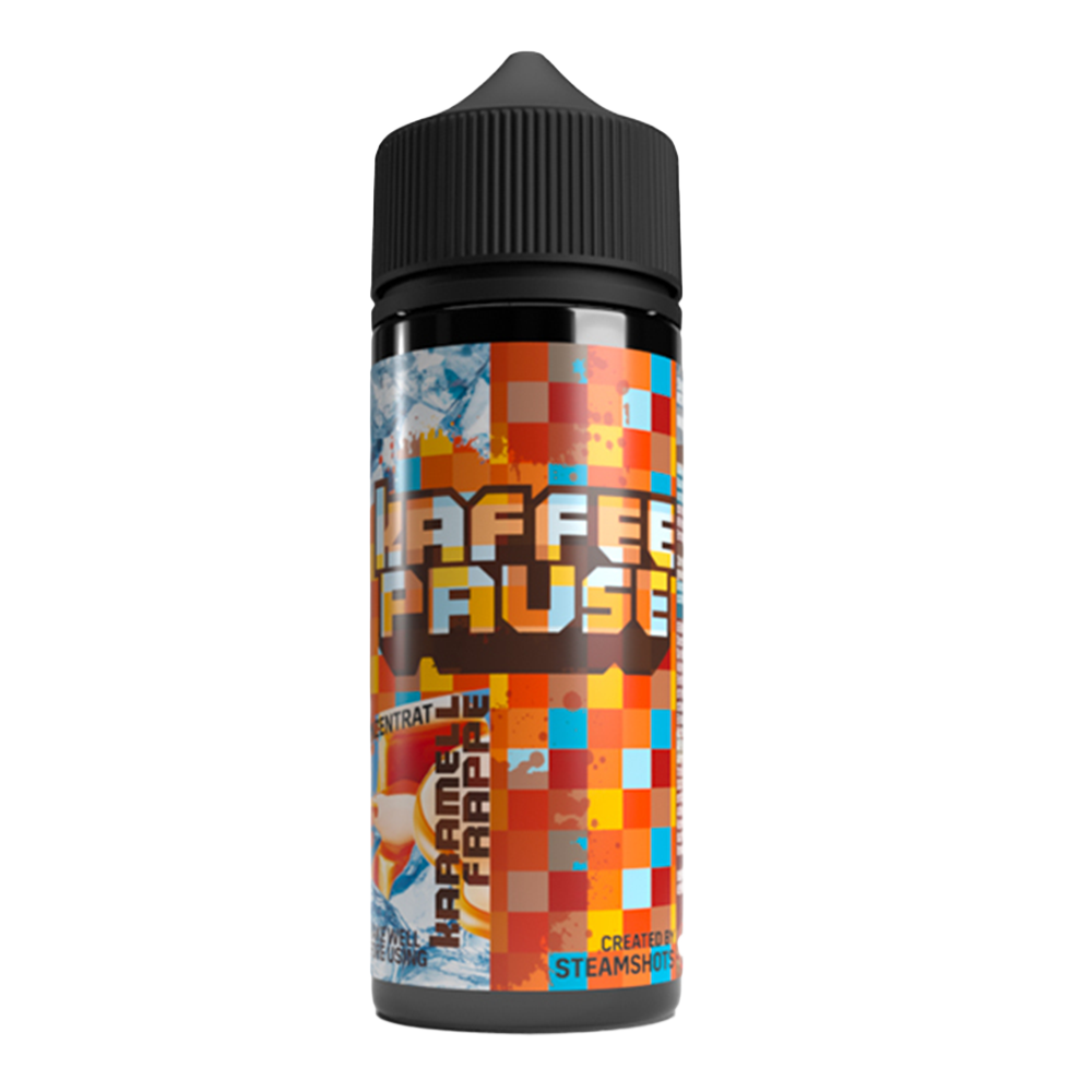 Kaffeepause Longfill - Karamell Frappe Ice - 10ml Aroma in 120ml Flasche