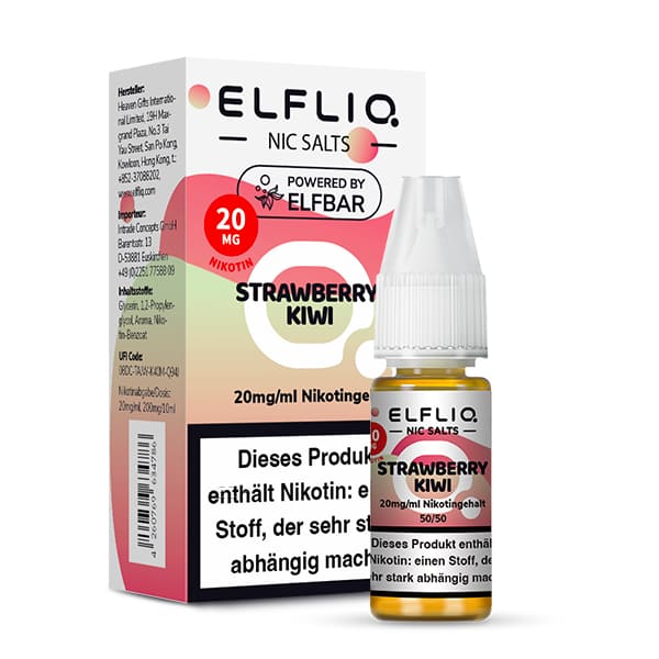 Elfliq by Elfbar Nikotinsalz - Strawberry Kiwi - Liquid 10ml 20mg