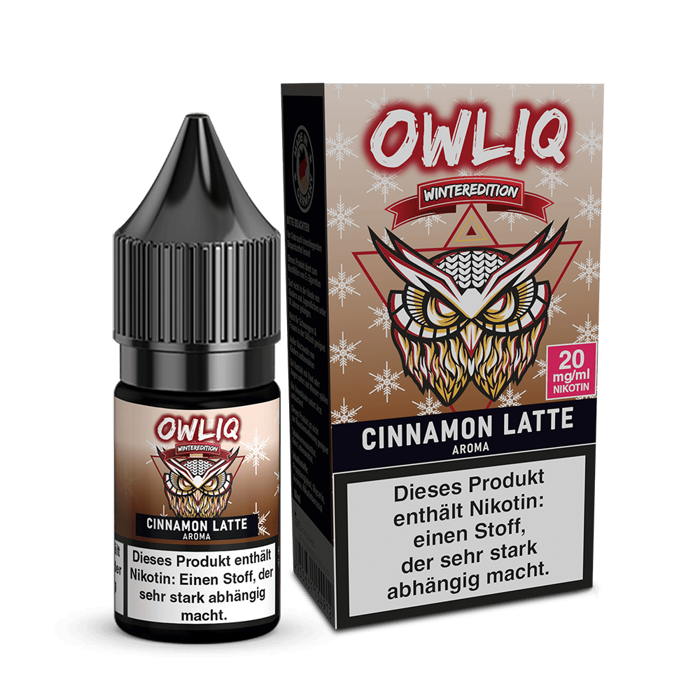 OWLIQ Nikotinsalz Weihnachtsedition - Cinnamon Latte - 10ml Liquid 20mg