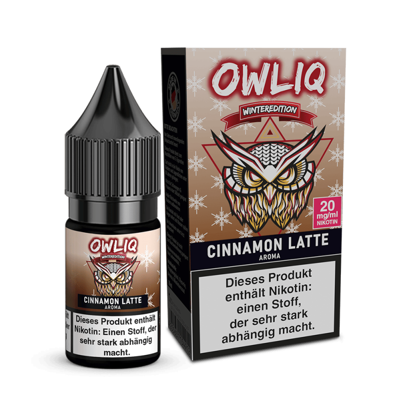 OWLIQ Nikotinsalz Weihnachtsedition - Cinnamon Latte - 10ml Liquid 20mg