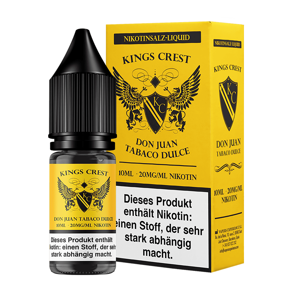 Kings Crest Nikotinsalz - Don Juan Tabaco Dulce - 10ml Liquid 20mg