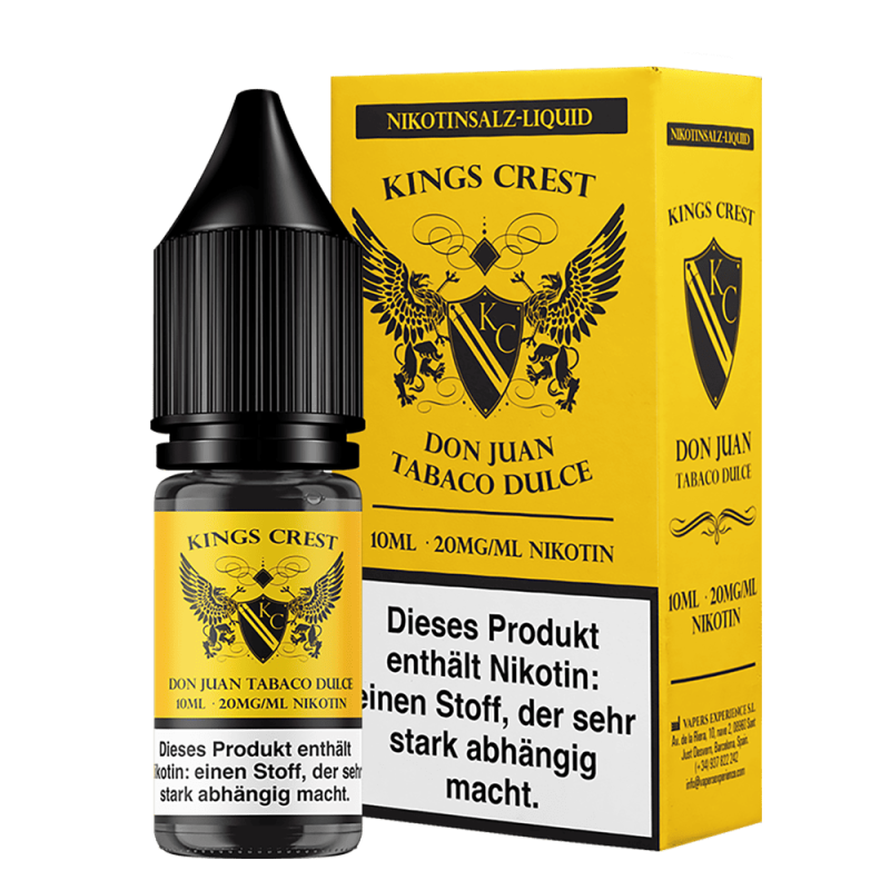 Kings Crest Nikotinsalz - Don Juan Tobaco Dulce - 10ml Liquid 20mg