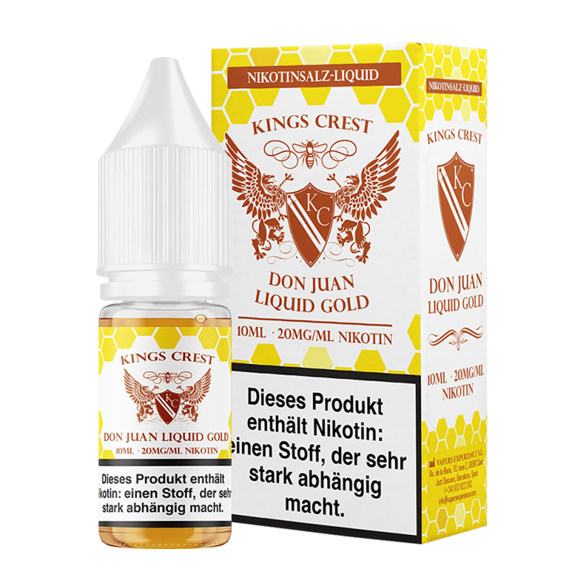 Kings Crest Nikotinsalz - Don Juan Liquid Gold - 10ml Liquid