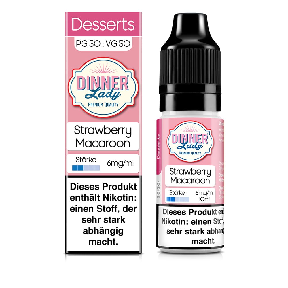 Dinner Lady Desserts Liquid - Strawberry Macaroon - 50/50 10ml 6mg
