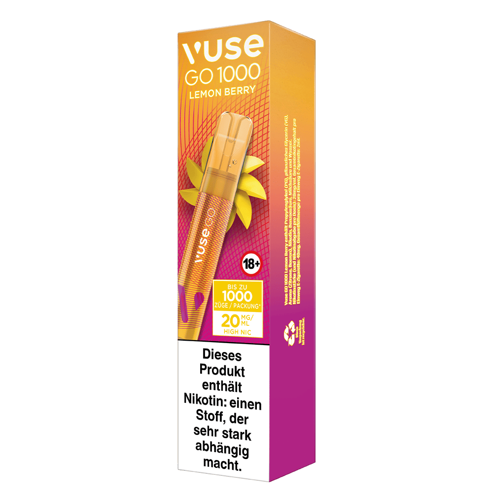 Vuse GO 1000 Lemon Berry 20mg Einweg E-Zigarette