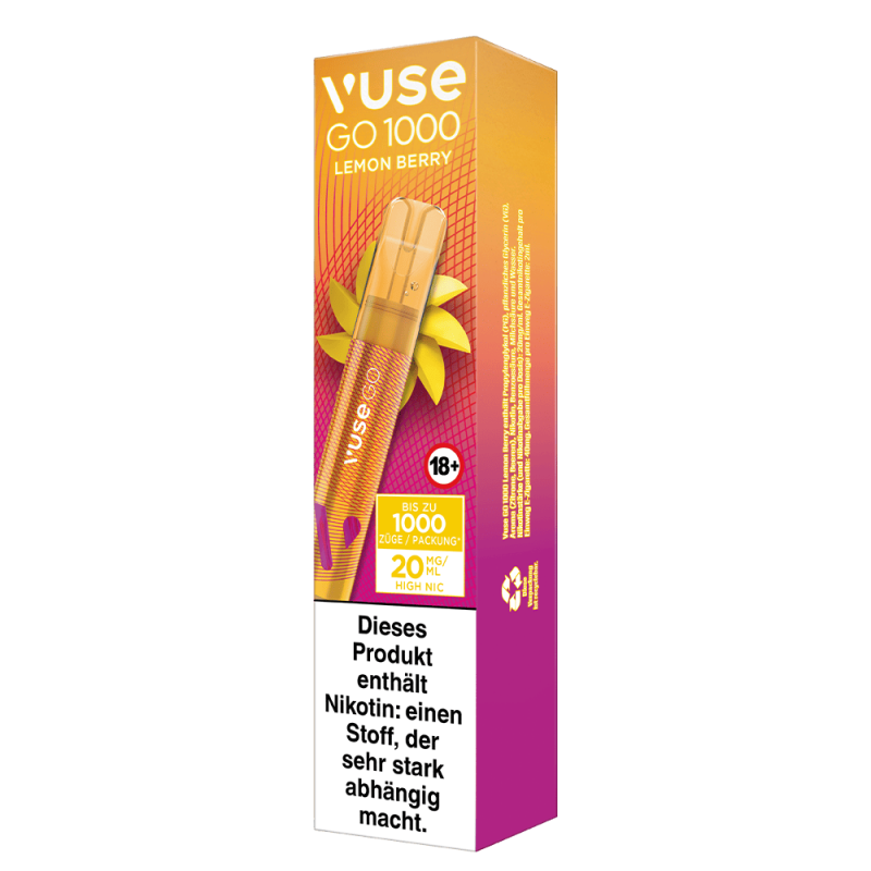 Vuse GO 1000 Lemon Berry 20mg Einweg E-Zigarette