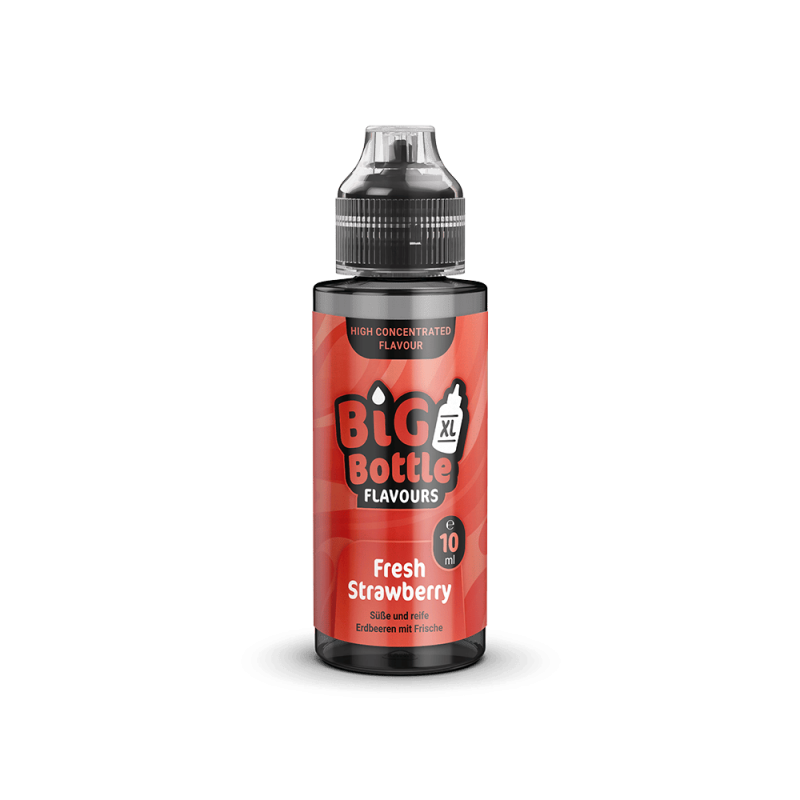 Big Bottle Flavours Longfill - Fresh Strawberry - 10ml Aroma in 120ml Flasche