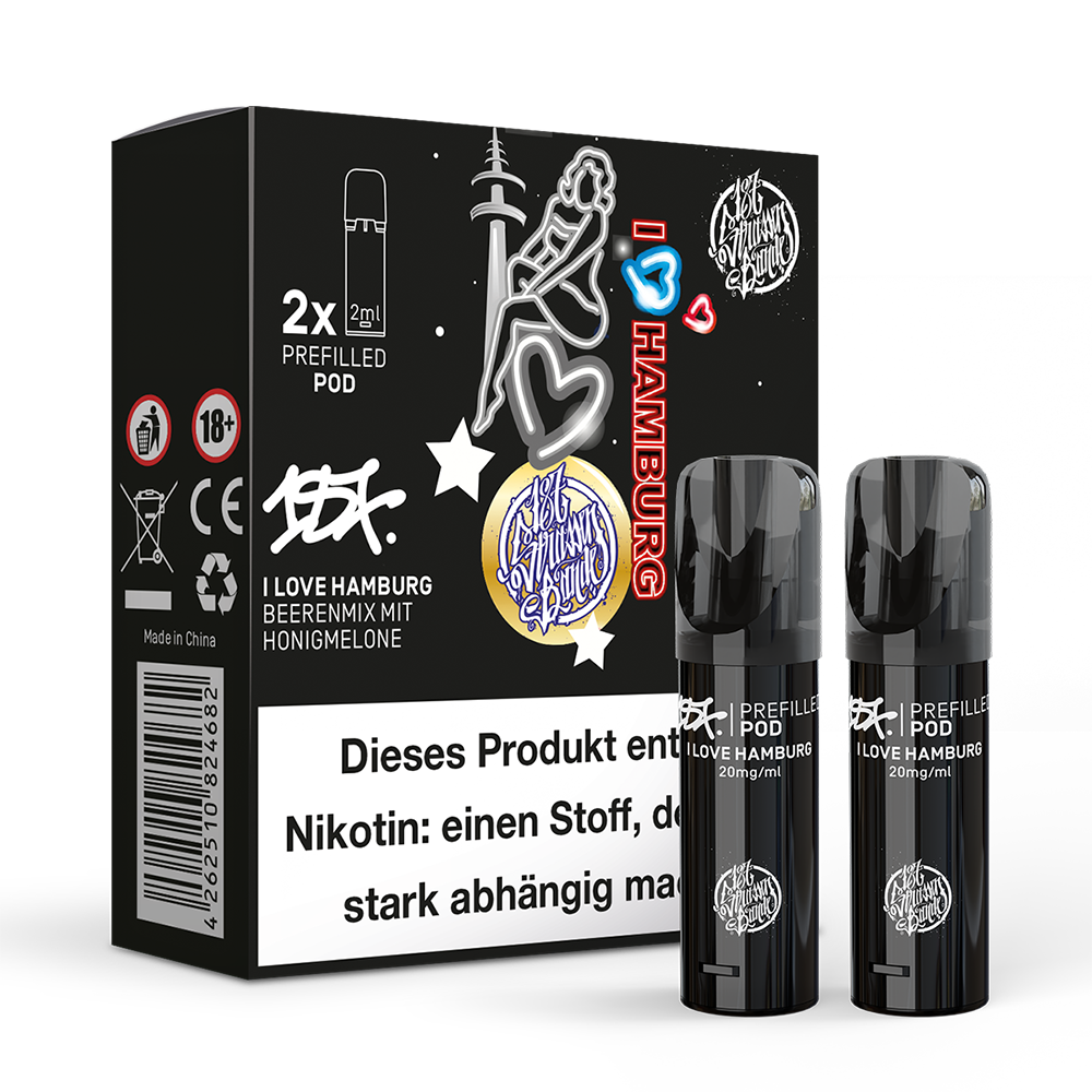 187 Strassenbande Pods – I Love Hamburg – 20mg – 2ml (2 Stück)