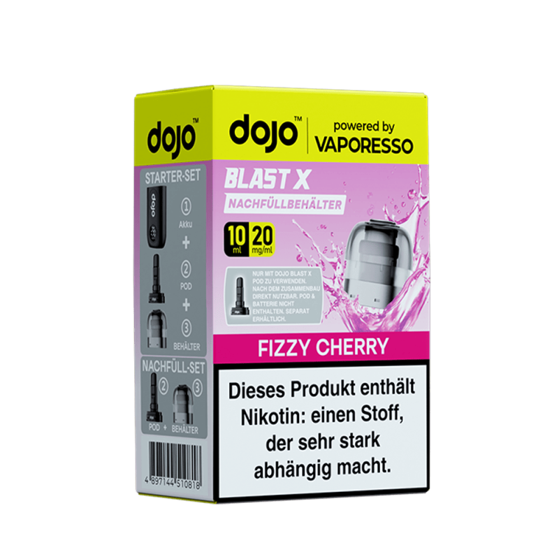 Vaporesso dojo Blast X Einweg Pod - Fizzy Cherry - 20mg Nikotinsalz 10ml