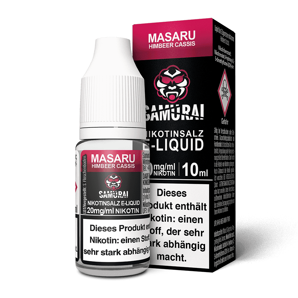 Samurai Nikotinsalz - Masaru Himbeer Cassis - Liquid 10ml 20mg