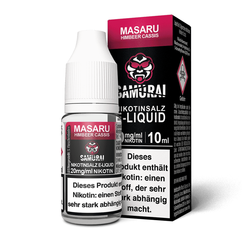 Samurai Nikotinsalz - Masaru Himbeer Cassis - Liquid 10ml 20mg