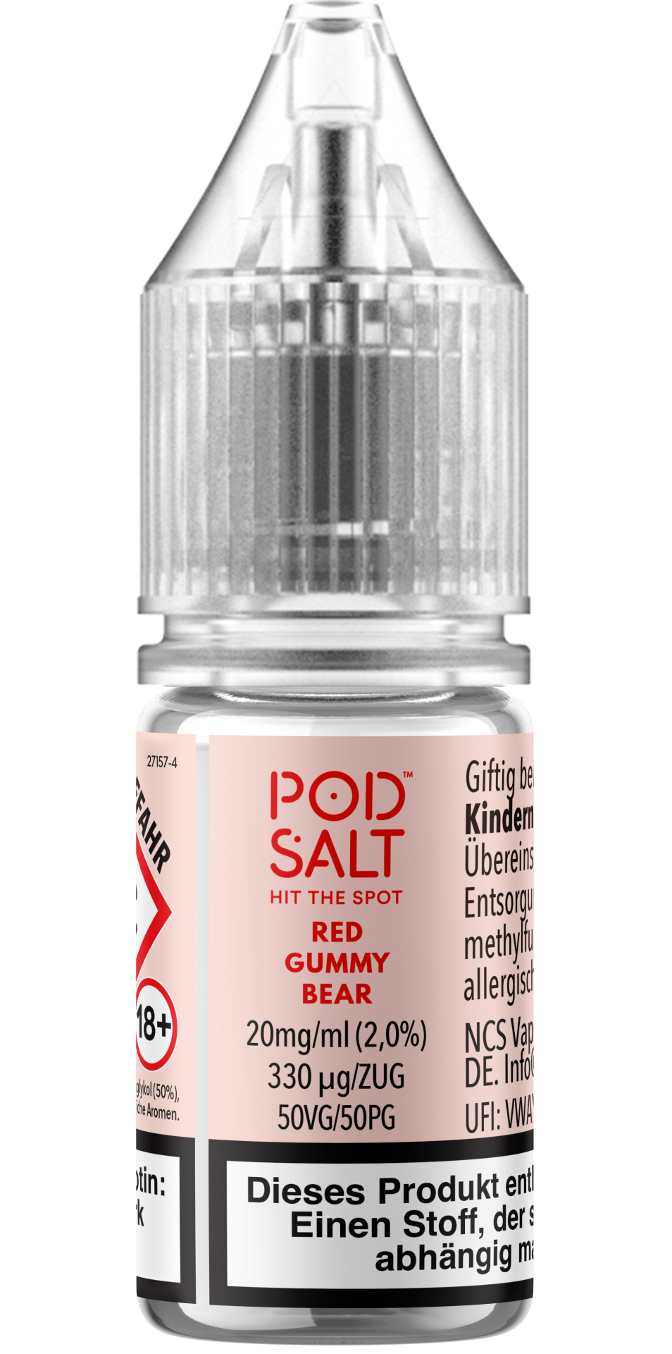 Pod Salt Xtra Nikotinsalz - Red Gummy Bear - Liquid 10ml 20mg