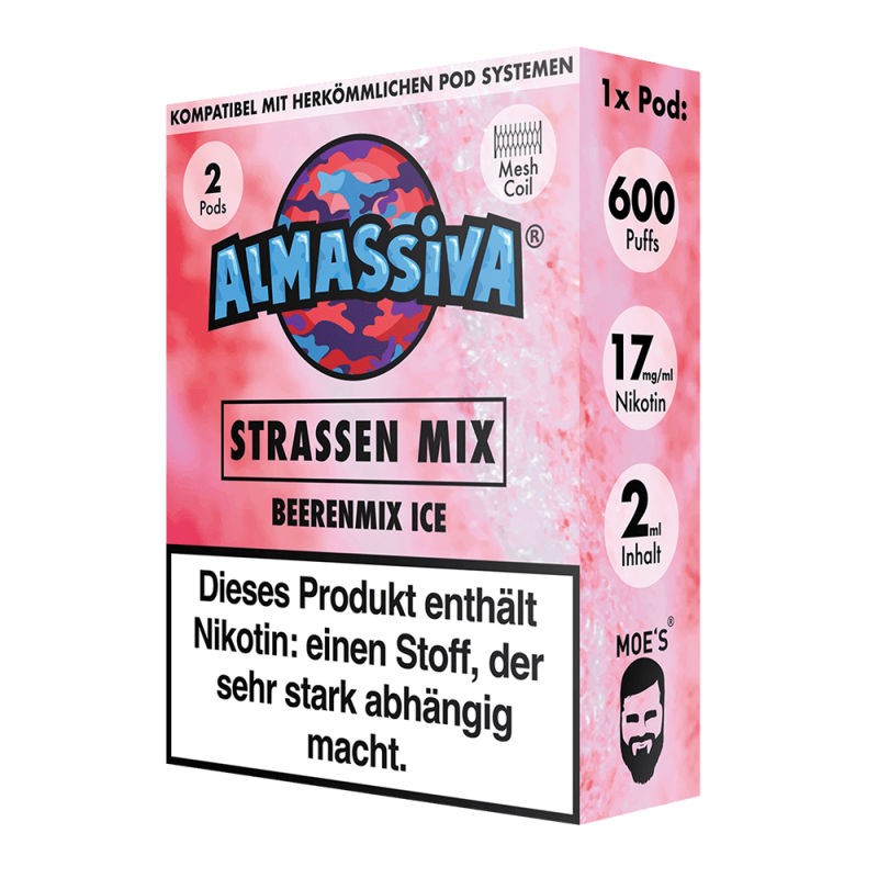 2x Almassiva Einweg Pod - Strassen Mix - 17mg 2ml